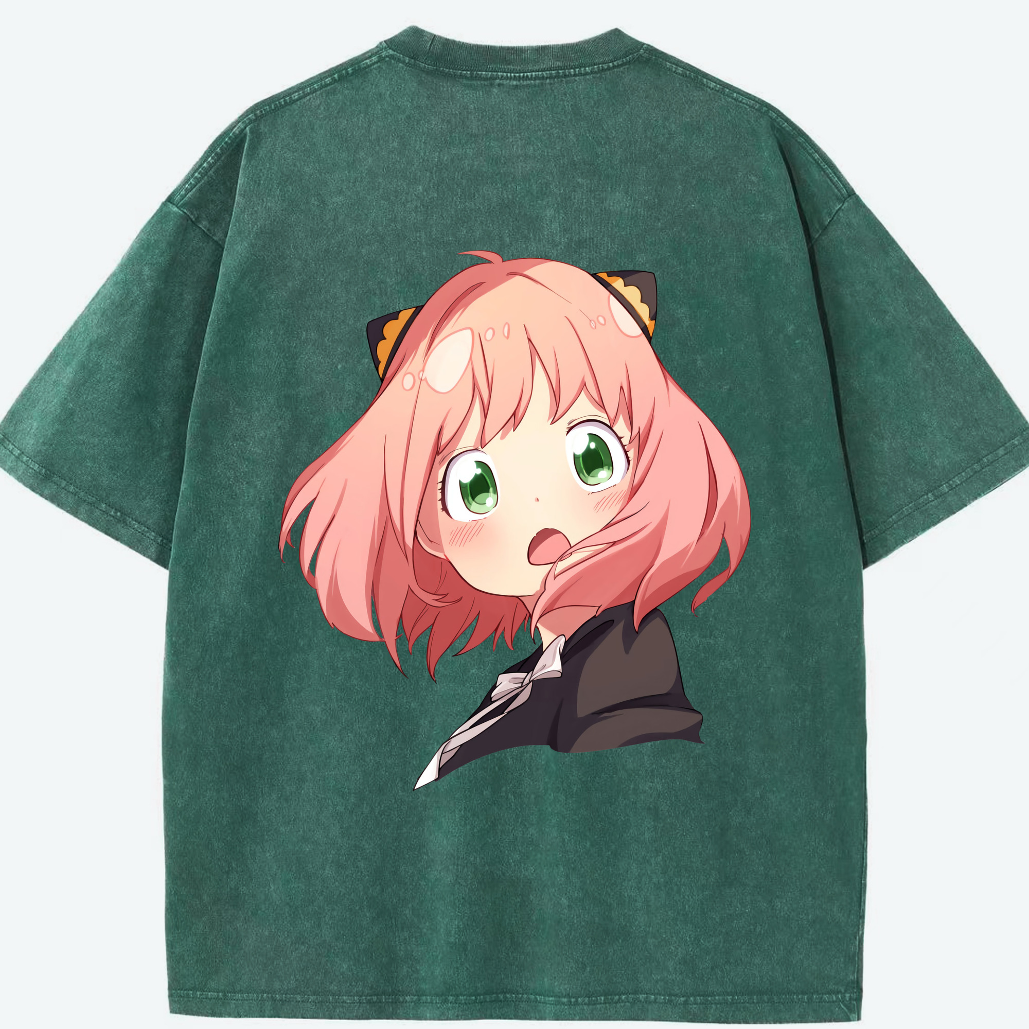 （画像用） SPY×FAMILY间谍家家酒 綿100% ヴィンテージ風 半袖Tシャツ（背面プリント）